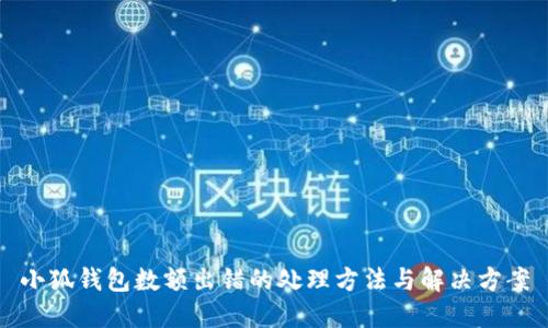 小狐錢包數(shù)額出錯的處理方法與解決方案